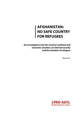 Afghanistan: No Safe Country for Refugees