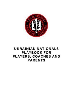 Ukrainian Nationals Playbook for Players, Coaches, Parents V2.0