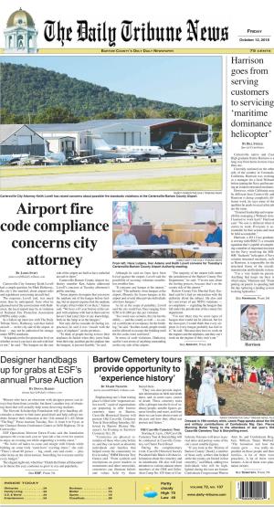 Airport Fire Code Compliance Concerns City Attorney