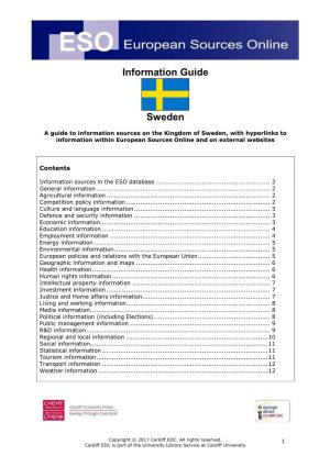 Information Guide Sweden