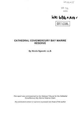 Cathedral Cove/Mercury Bay Marine Reserve