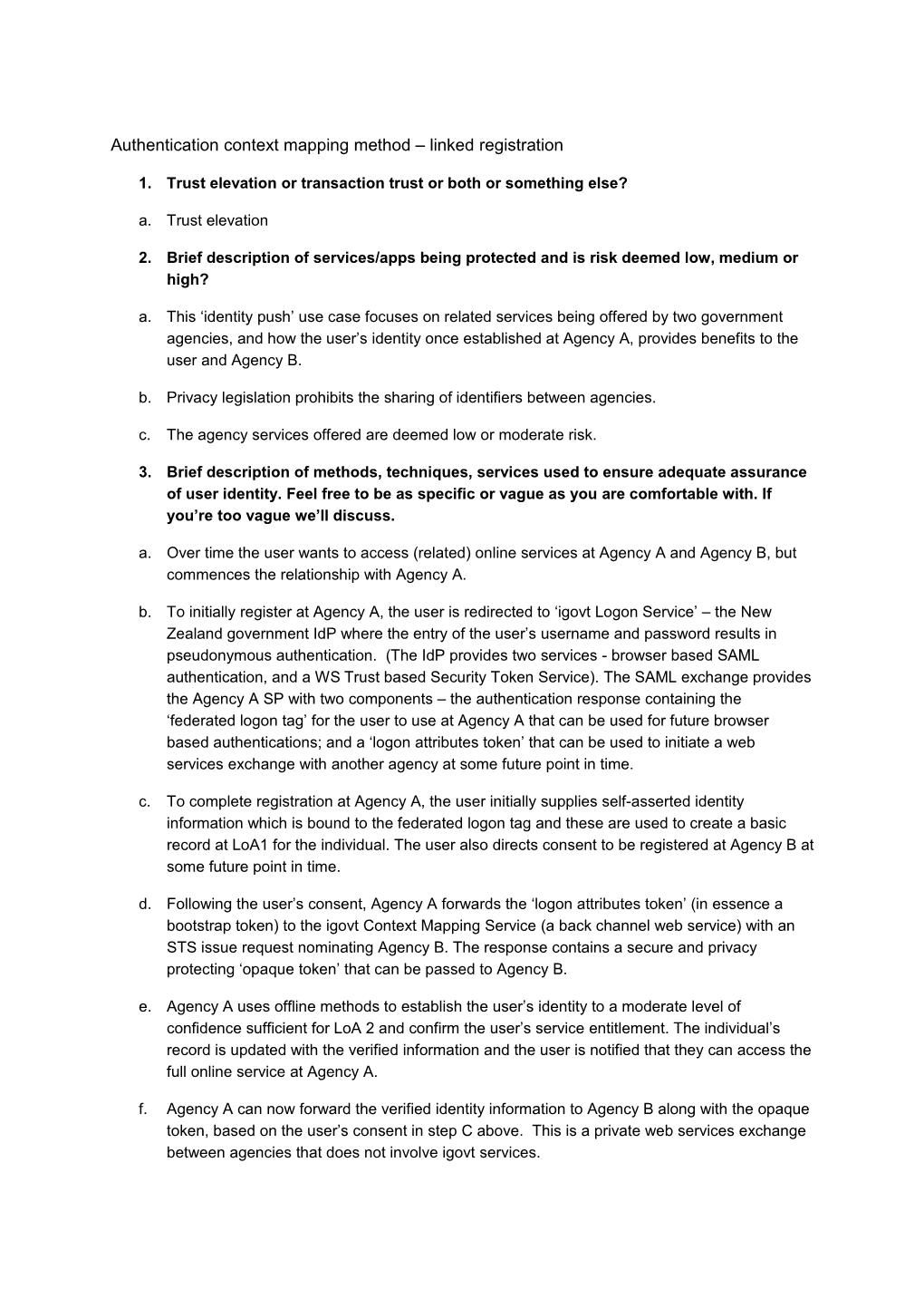 Authentication Context Mapping Method Linked Registration