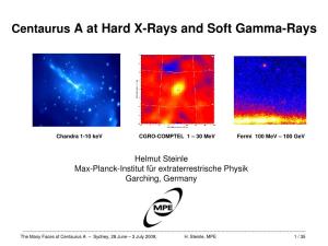 Centaurus a at Hard X-Rays and Gamma Rays