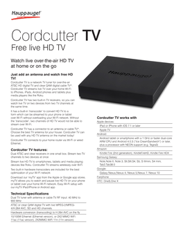 Cordcutter TV Free Live HD TV