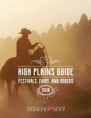 High Plains Guide Festivals, Fairs, and Rodeos 2018