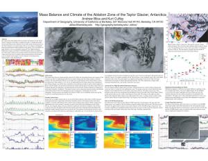 Mass Balance and Climate of the Ablation Zone of the Taylor Glacier, Antarctica