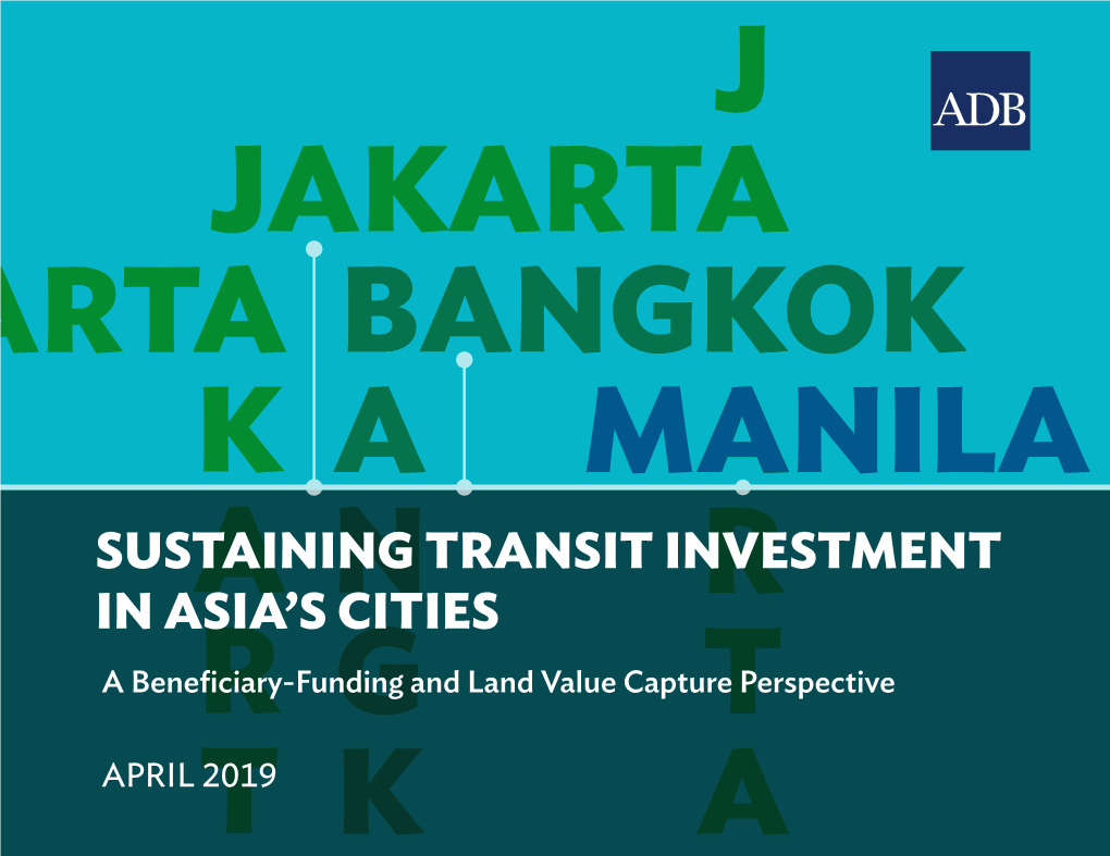 Sustaining Transit Investment in Asia's Cities