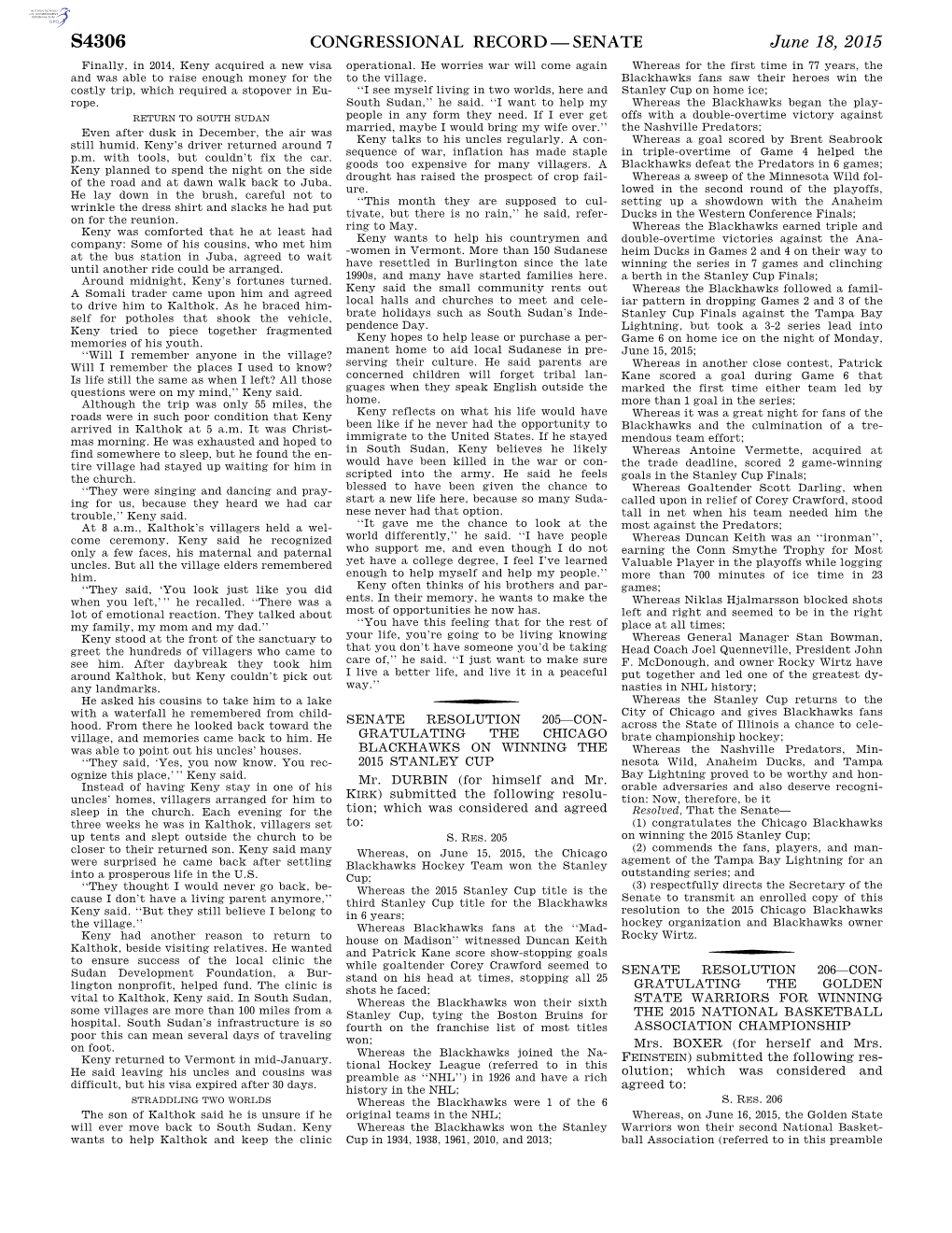 Congressional Record—Senate S4306