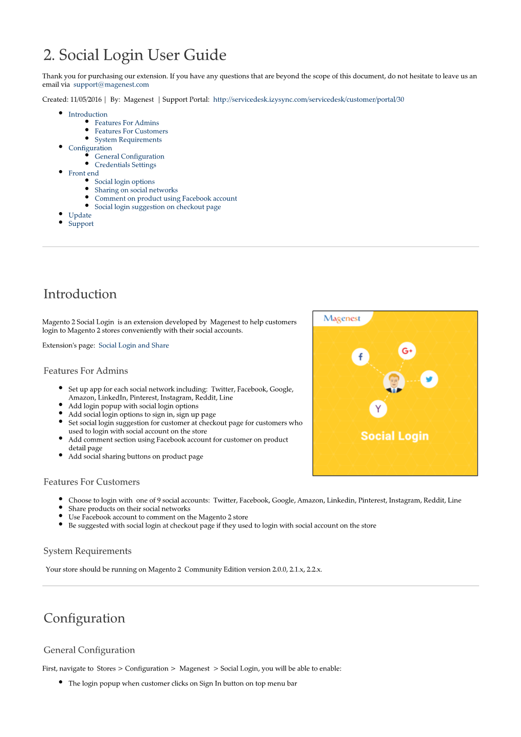 2. Social Login User Guide