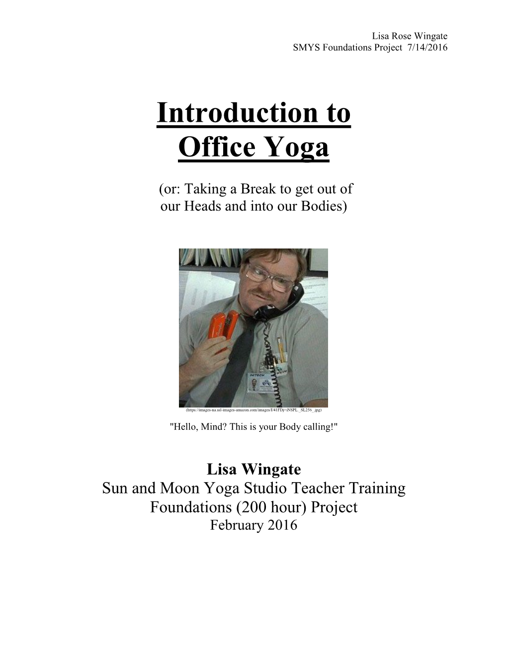 Introduction to Office Yoga