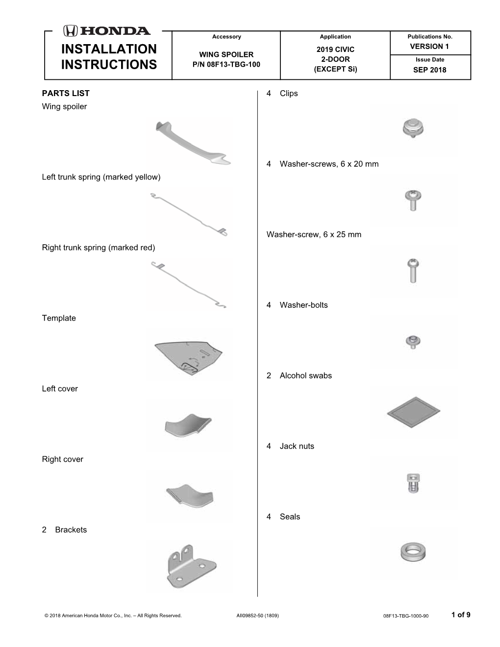 Installation Instructions