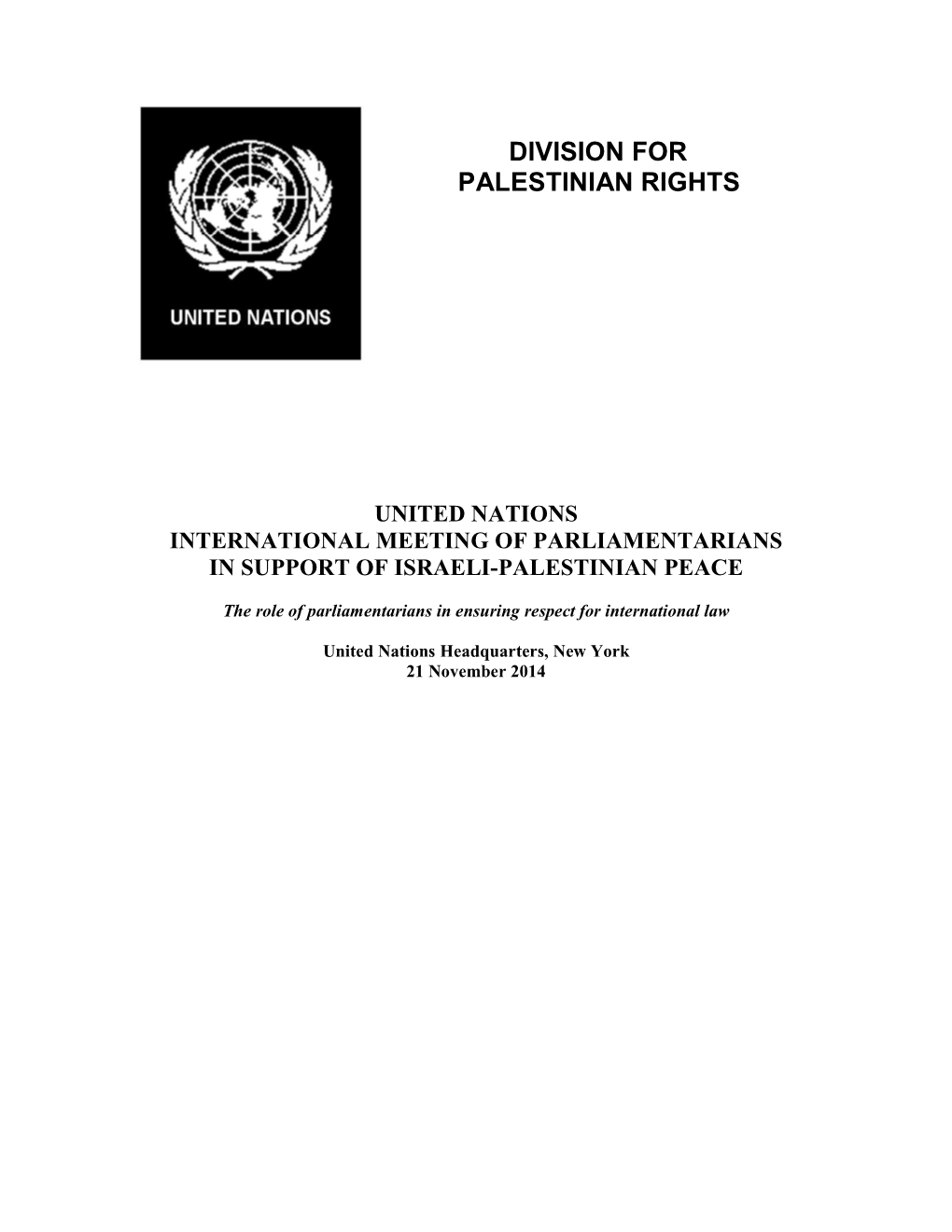 Division for Palestinian Rights