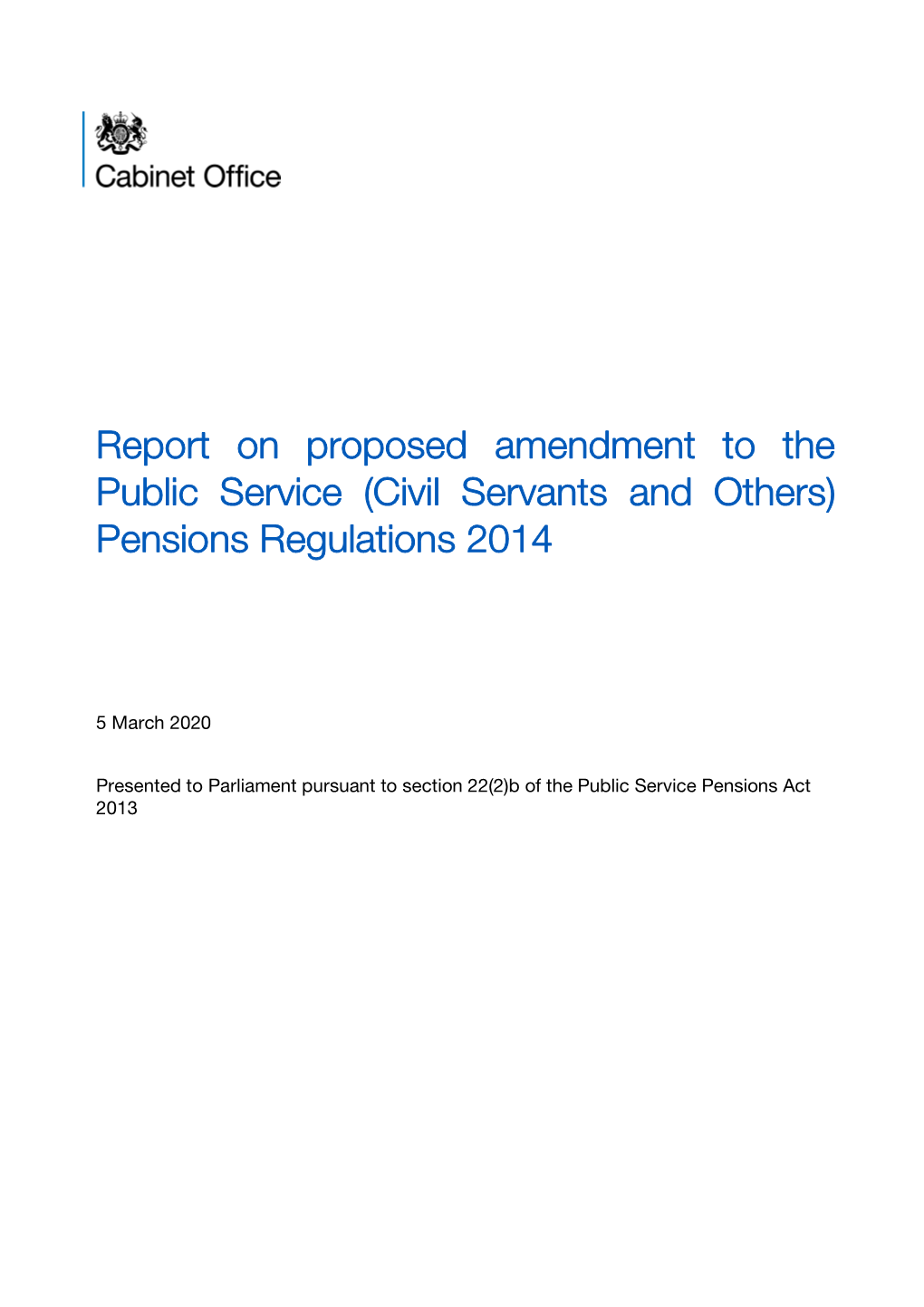 (Civil Servants and Others) Pensions Regulations 2014