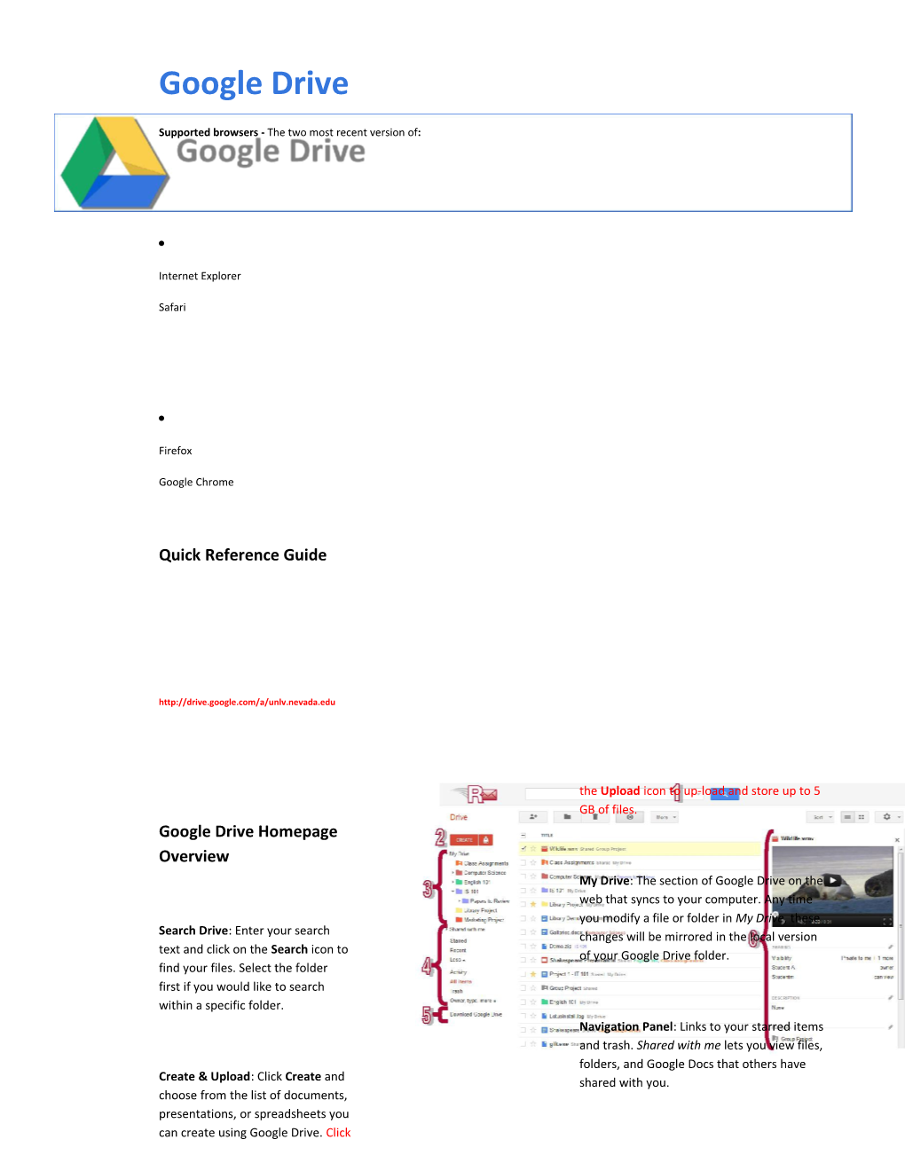 Google Drive Homepage Overview