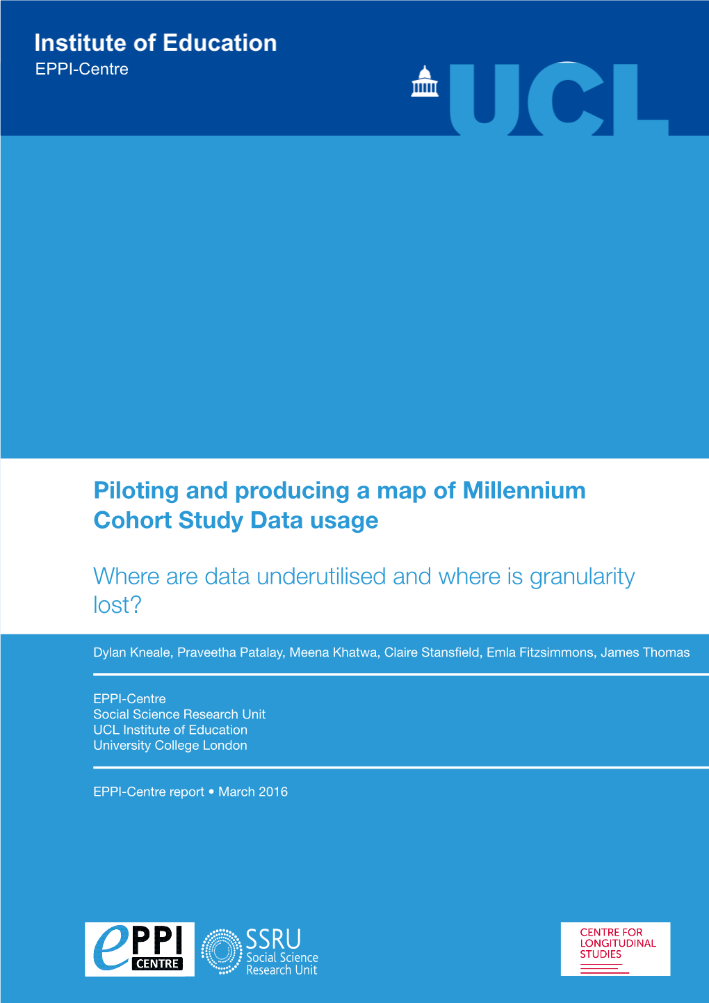 Piloting and Producing a Map of Millennium Cohort Study Data Usage