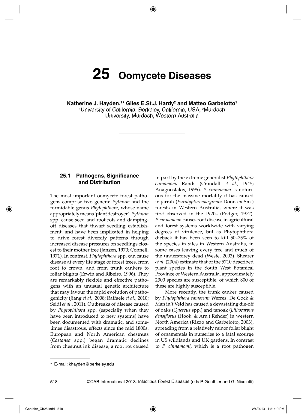 25 Oomycete Diseases