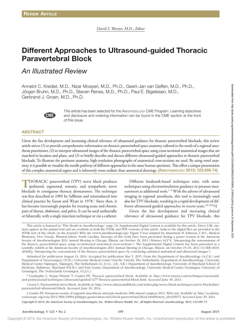 Different Approaches to Ultrasound-Guided