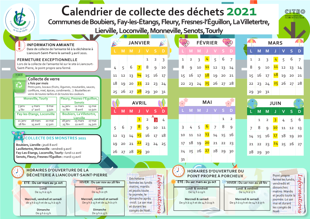 Calendrier De Collecte Des Déchets 2021