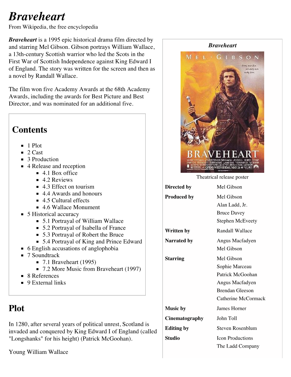 Braveheart from Wikipedia, the Free Encyclopedia