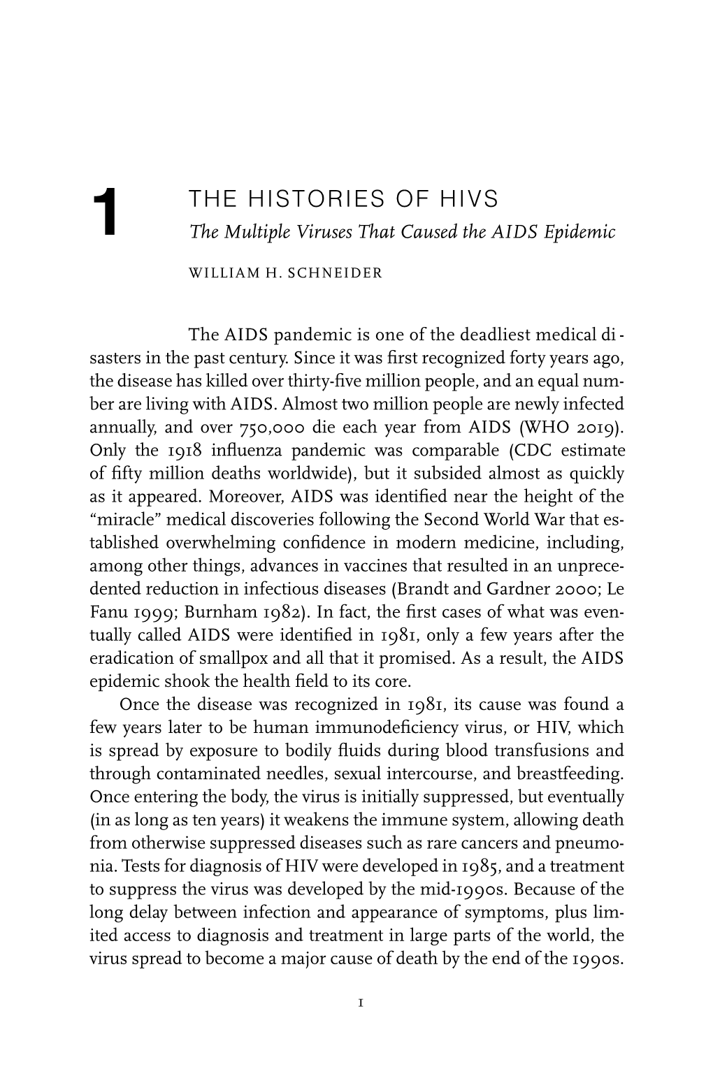 1 the Histories of Hivs