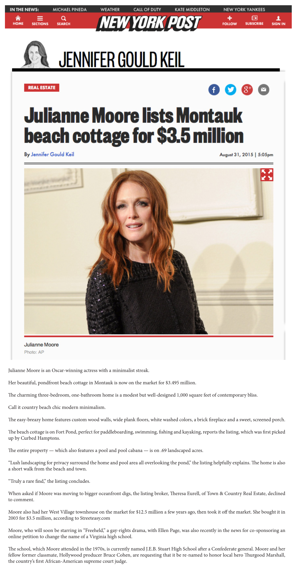 Julianne Moore Is an Oscar-Winning Actress with a Minimalist Streak. Her