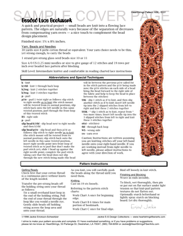 Sample Cover Page of Heartstrings #A56 Beaded Lace Bookmark Pattern
