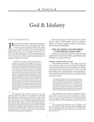 God & Idolatry