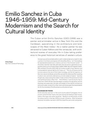Emilio Sanchez in Cuba 1946–1959: Mid-Century Modernism and the Search for Cultural Identity