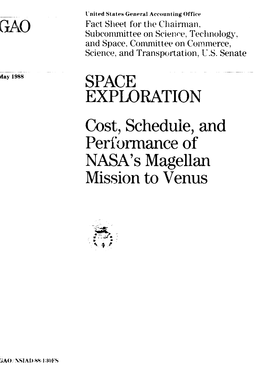 NSIAD-88-130FS Space Exploration: Cost, Schedule, and Performance