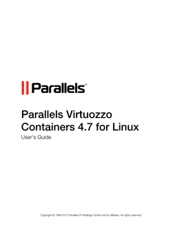 Parallels Virtuozzo Containers 4.7 for Linux User's Guide