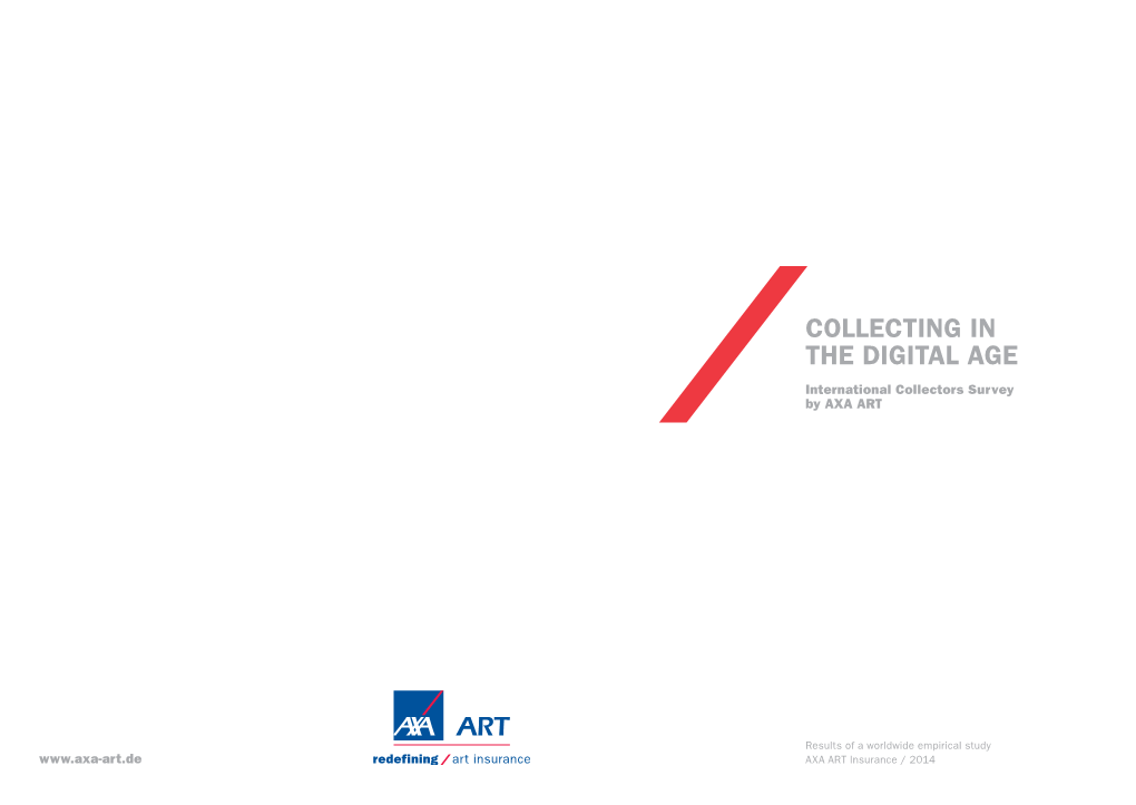 Collecting in the Digital Age International Collectors Survey by AXA ART