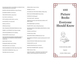 100 Picture Books Everyone Should Know (PDF File)