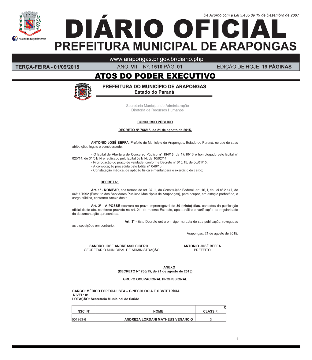 Diário Oficial