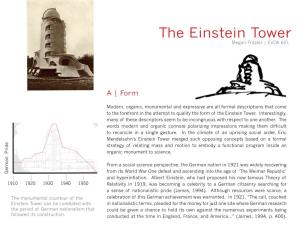 The Einstein Tower Megan Fritzler | EVDA 621