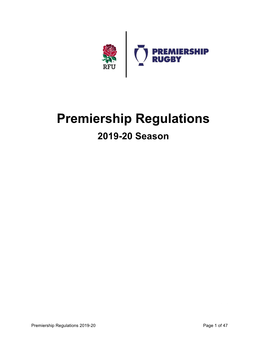 The Guinness Premiership Regulations