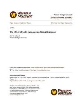 The Effect of Light Exposure on Sizing Response