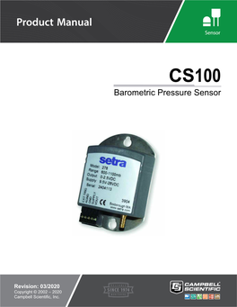CS100 Barometric Pressure Sensor
