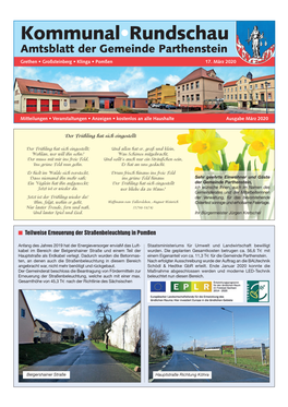 Kommunal•Rundschau Amtsblatt Der Gemeinde Parthenstein Grethen • Großsteinberg • Klinga • Pomßen 17