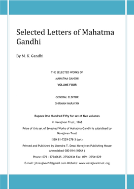 Selected Letters of Mahatma Gandhi