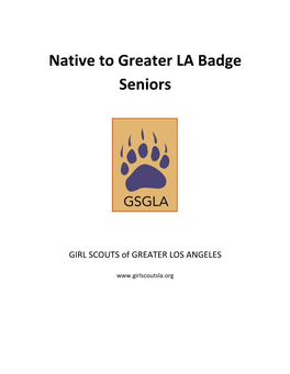 Native to Greater LA Badge Seniors