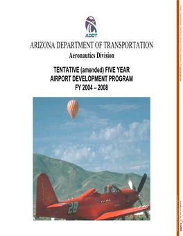 ARIZONA DEPARTMENT of TRANSPORTATION Aeronautics Division