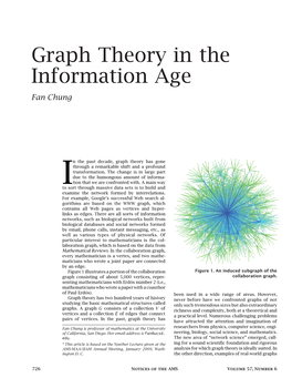 Graph Theory in the Information Age Fan Chung