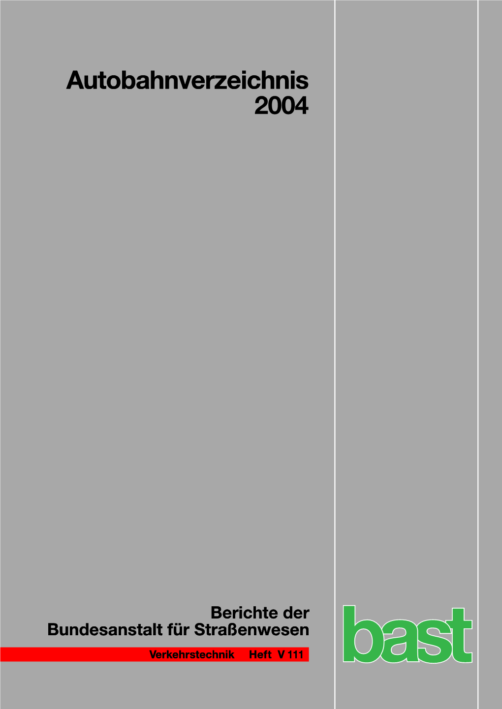 Autobahnverzeichnis 2004