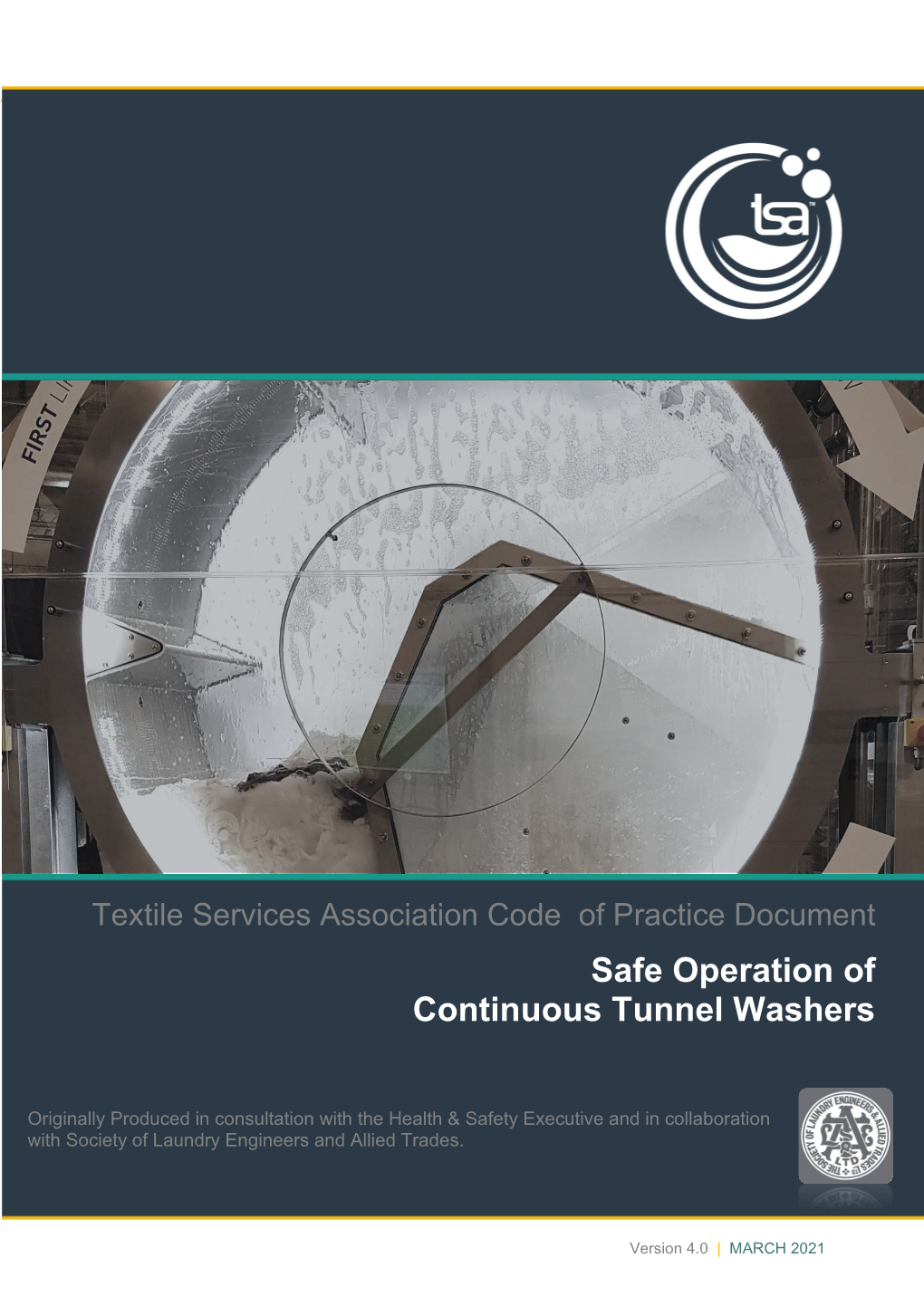 Code of Practice: Safe Operation of Continuous Tunnel Washers