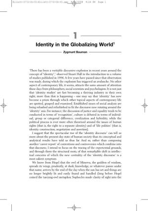 Identity in the Globalizing World1