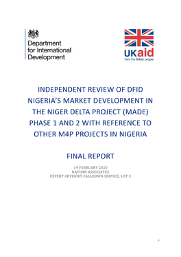 Independent Review of Dfid Nigeria's