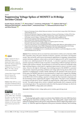 Suppressing Voltage Spikes of MOSFET in H-Bridge Inverter Circuit