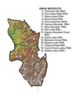 High Mountain Lake Research Natural Areas in Idaho