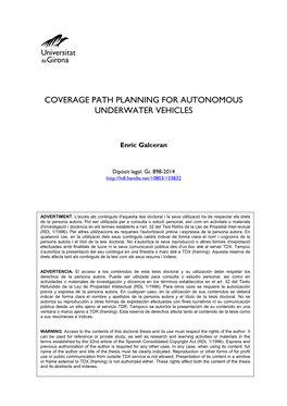 Coverage Path Planning for Autonomous Underwater Vehicles