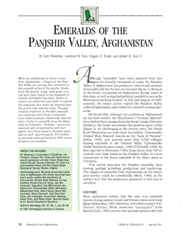 Emeralds of the Panjshir Valley, Afghanistan
